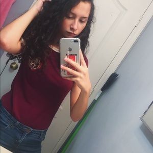 Burgundy Skater Shirt